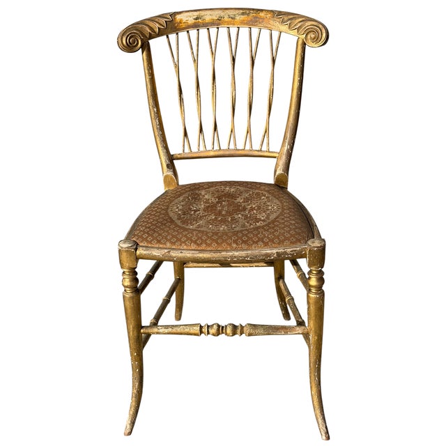 Antique French Giltwood Twig Ballroom Chair For Sale - Image 4 of 5