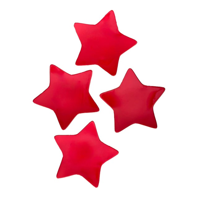 Williams Sonoma Holiday Star Accent Plates - Set of 4 For Sale