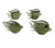 Vintage Italian Hand-Blown Green Art Glass Fish Sculptures - Set of 4 For Sale - Image 4 of 12