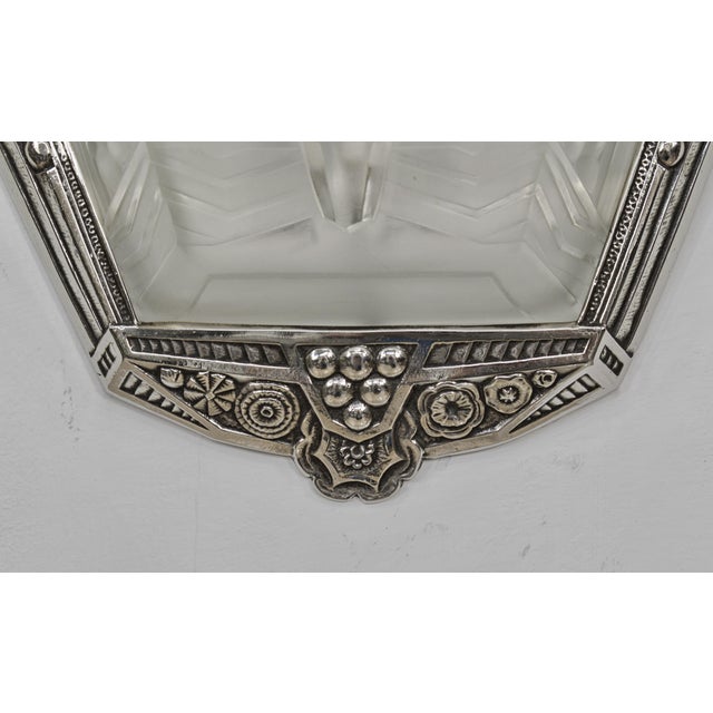 French Art Deco Wall Sconces by Les Etablissements Jean Gauthier Ejg 1930 France - A Pair For Sale - Image 11 of 12