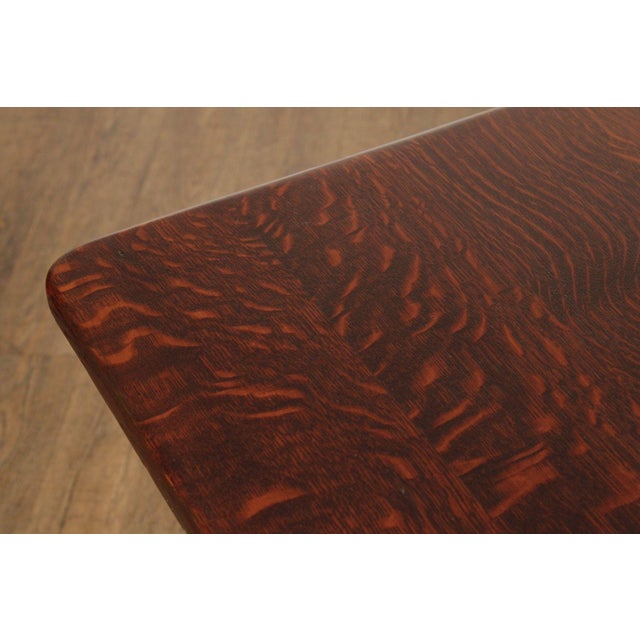 Early 20th Century Stickley Brothers Antique Mission Oak Game Table For Sale - Image 5 of 18
