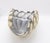 Decorative Murano Glass Shell by Guido Ferro. Textured outer shell with colorful smooth surface to the inner shell. Label...