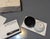 Contemporary Perfect Little Glossy Black & White Ceramic Salt and Pepper Cellars For Sale - Image 3 of 3