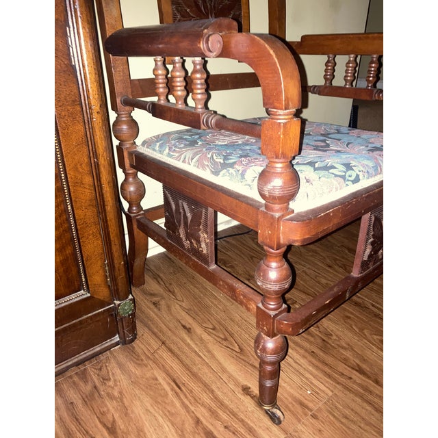Chestnut Mid 19th Century Eastlake Parlor Chair For Sale - Image 8 of 8