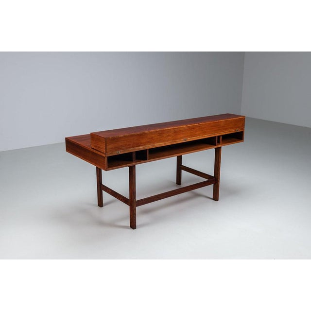 Flip-Top Partners Desk in Rosewood attributed to Peter Løvig Nielsen for Løvig, Denmark, 1960 For Sale - Image 10 of 18