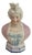 Antique 19th-Century European Hand-Painted Porcelain Lady Bust Figural Trinket Box For Sale