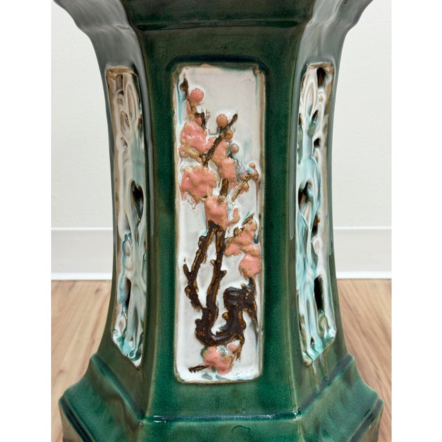 Vintage Majolica Style Garden Stool For Sale - Image 12 of 12