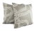 This pillow features gray and white threads that have been woven into a wave strokes swirl pattern. Unique and soft to the...