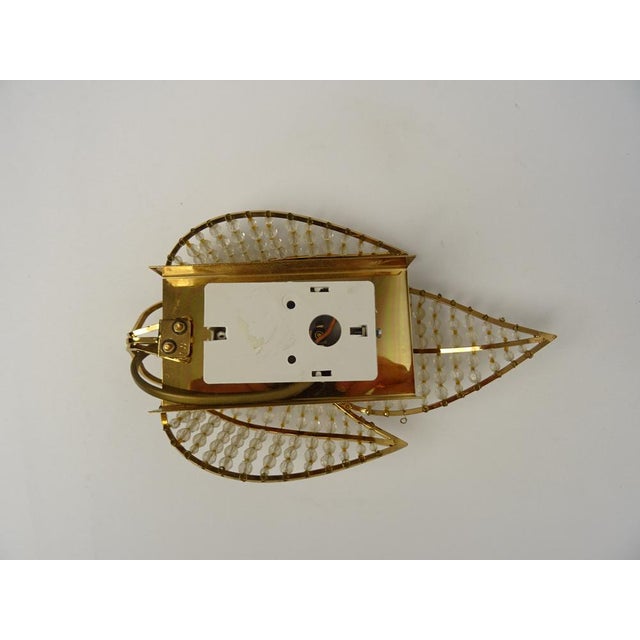 Wall Lamp in Crystal Glass & Gold-Plated Brass from Palwa, 1960s For Sale - Image 12 of 14