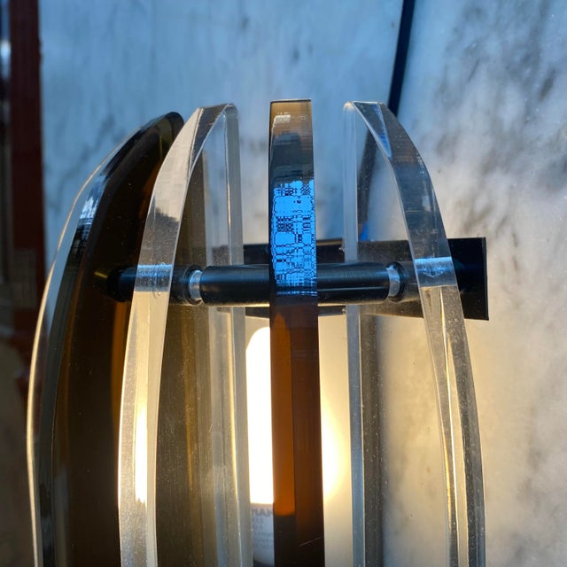 Midcentury Style Wall Lights in Acrylic, 1980s, Set of 2 For Sale - Image 4 of 18