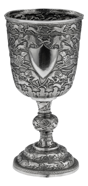 Antique Indian Saurashtra Monumental Size Goblet, 1890