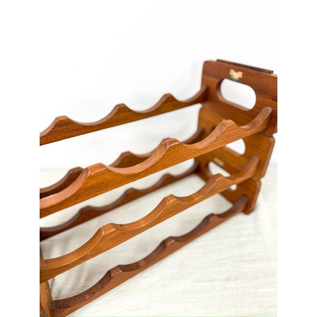 Vintage Selandia Designs Teak 12-Bottle Modular Wine Rack Danish Designs For Sale - Image 10 of 12