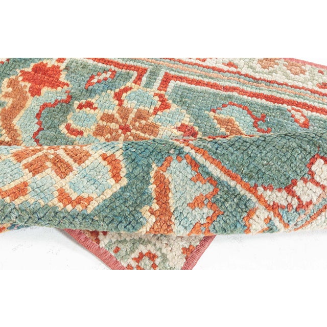 Mid 20th Century Doris Leslie Blau Vintage Turkish Oushak Fragment Runner Rug For Sale - Image 5 of 9