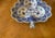 Full lace (Musselmalet Helbolende) design created in 1775. Lace edge is hand pierced before firing. Three section clover...
