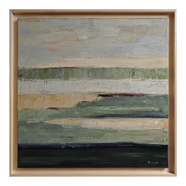 Terres De Lumière, Contemporary Abstract Landscape, Framed by Sophie Dumont For Sale