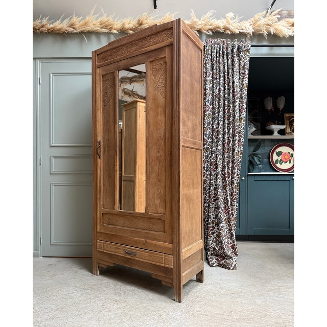 Art Deco Oak Bonnetière, 1930s For Sale - Image 3 of 15