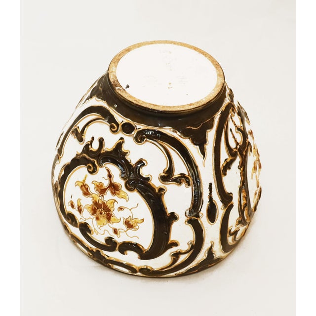 Ceramic Art Nouveau Ceramic Planter Cachepot, 1890s For Sale - Image 7 of 9