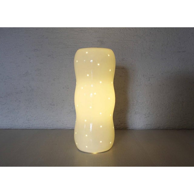Perforated Ceramic Table Lamp, 1970s For Sale - Image 4 of 11