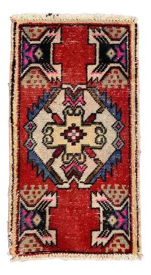 Small Vintage Turkish Rug