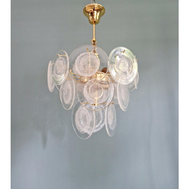 Murano Glass Disc Chandelier, Italy, 1970 For Sale - Image 17 of 17