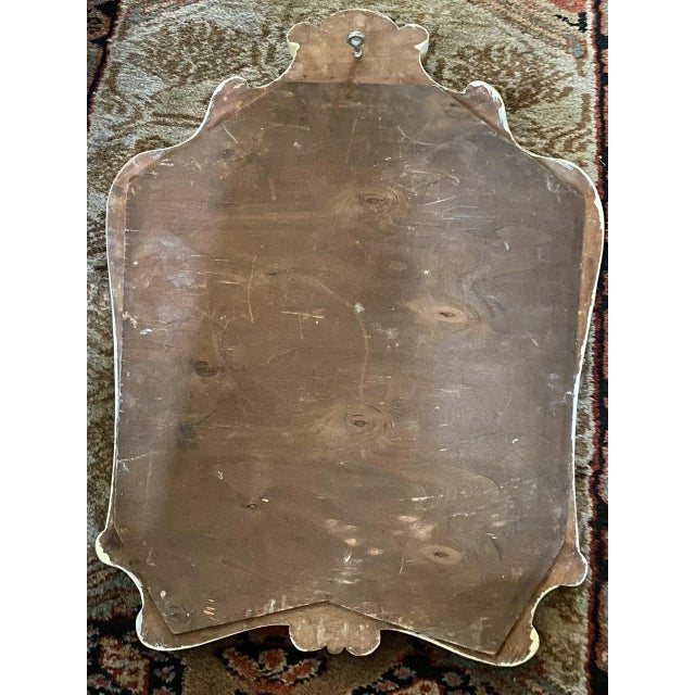 Wood Early 20th Century Maison Jansen Verre églomisé French Style Mid Century Carved Gilt Mirror For Sale - Image 7 of 8