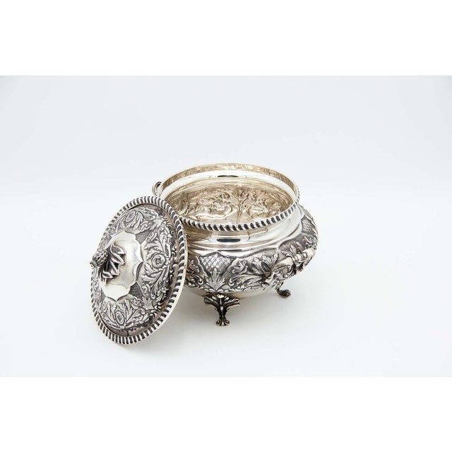 Silver Tureen with Plant Motifs, in Good conditions. Designed 1990 to 1999
