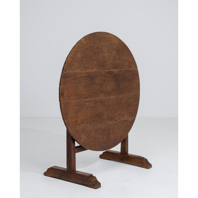 19th Century French Oak Wine Tasting Folding Table For Sale - Image 4 of 15