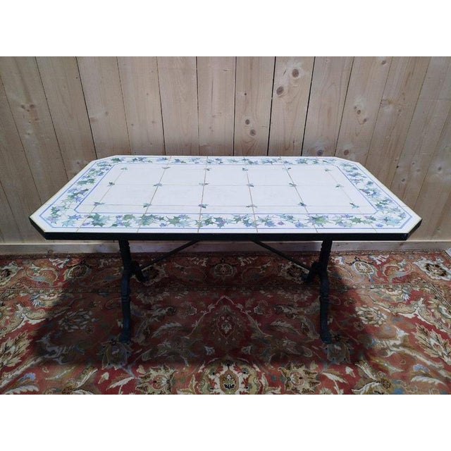 Bistro Table in Earthenware by Vincent and Élisabeth Portier For Sale - Image 5 of 9