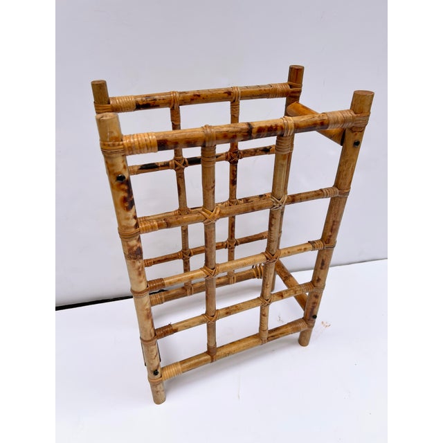 Vintage Rattan Wine Rack For Sale In New York - Image 6 of 6
