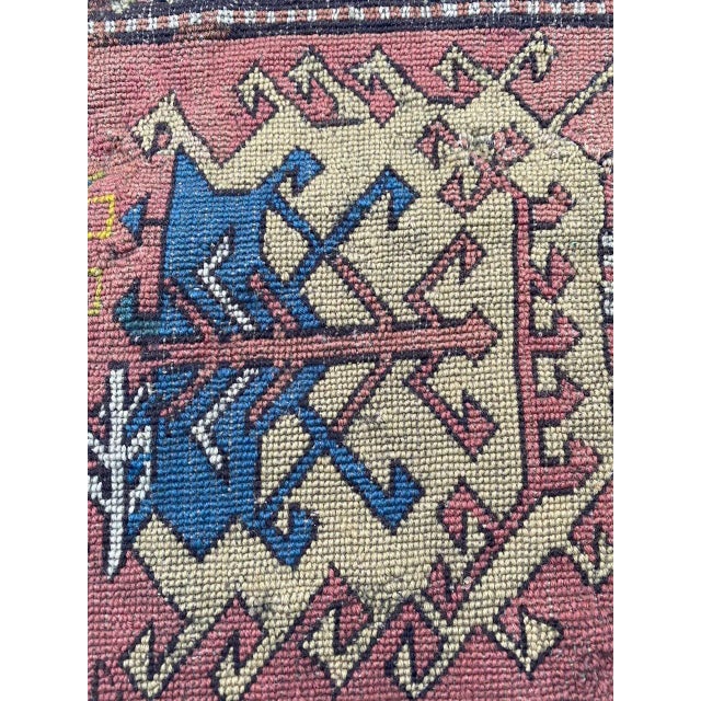 Antique Caucasian Needlepoint Embroidered Rug For Sale - Image 5 of 18