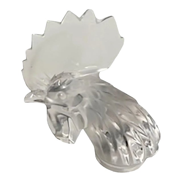 Lalique Tete De Coq Rooster Hood Ornament For Sale