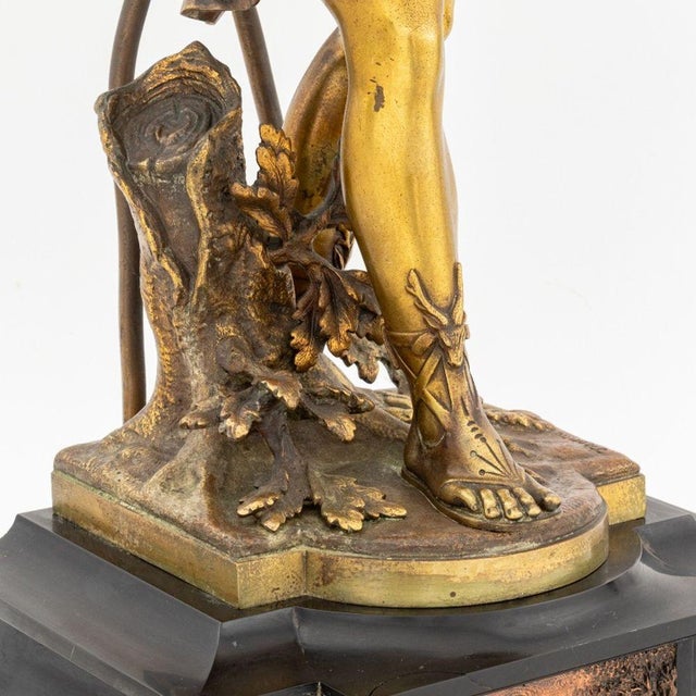 Metal Mathurin Moreau "Return From the Hunt" Bronze Lamp For Sale - Image 7 of 8