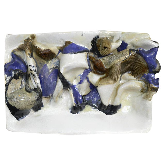 Danish Plate by Jeppe Hagedorn Olsen, 1960s For Sale