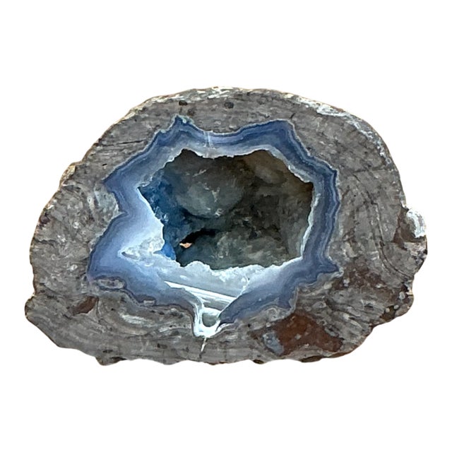 Gemstone Vintage Blue Quartz Geode For Sale - Image 7 of 12