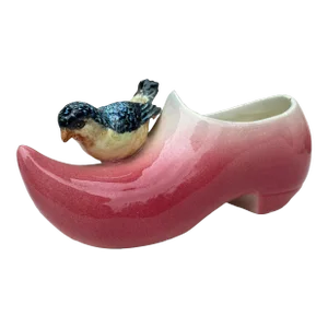 Majolica Clog & Bird Massier, Circa 1890
