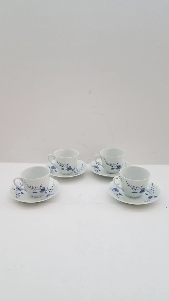 1940s Limoges Authentique Porcelaine Du Lys Royal 4 Cups and 