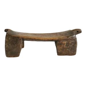 Vintage Old Dinka Wood Headrest