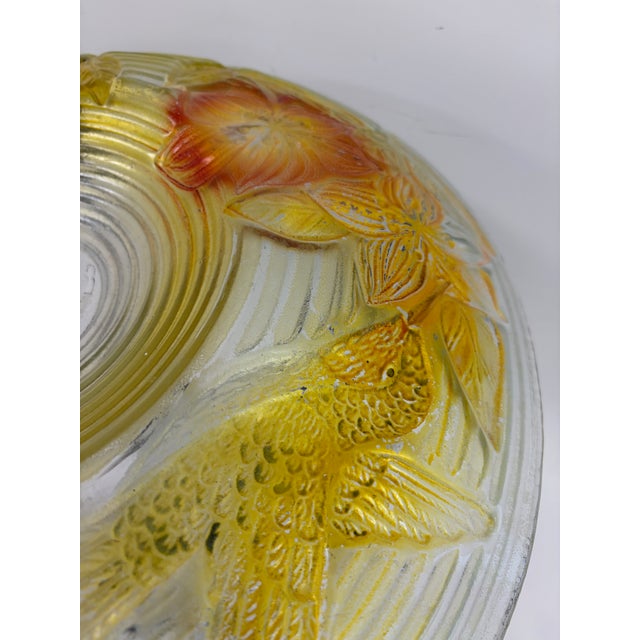 Pink Glass Hummingbird Birdbath With Metal Stand For Sale - Image 8 of 12