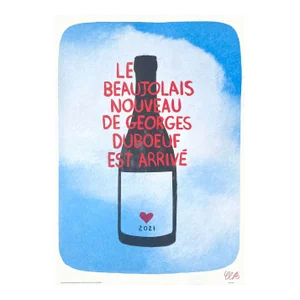 2021 Charlotte Le Bon Beaujolais Nouveau Wine Poster