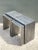 Dark Gray Vintage Wood Grain Metal Nesting Tables - Set of 4 For Sale - Image 8 of 12