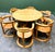 Brutalist Sculptured Chairs and Alder Wood Table by Team, Set of 7 For Sale - Image 16 of 16