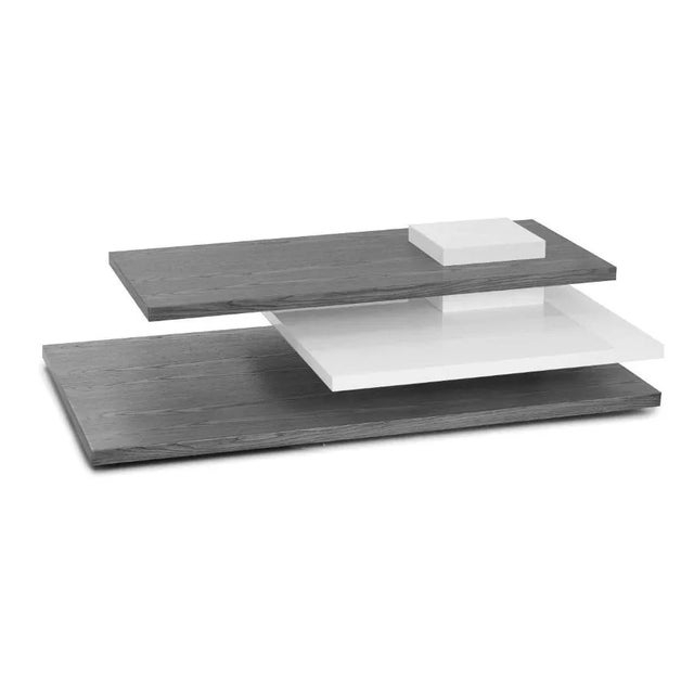 Contemporary Planar Coffee Table, White/Grey For Sale - Image 3 of 3