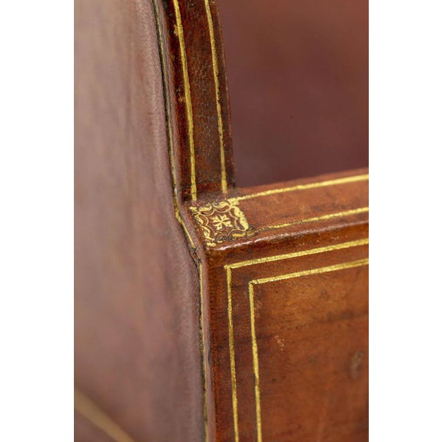 Tan Letter Holder in Leather, 20th Century For Sale - Image 8 of 9