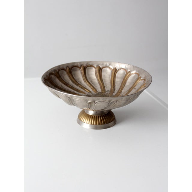 Mid Century Hollywood Regency Pedestal Bowl For Sale - Image 9 of 9