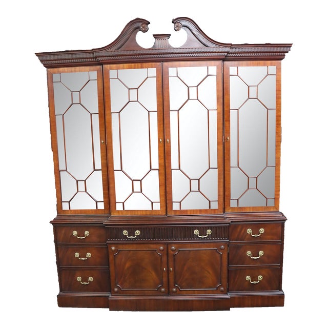 Henkel Harris Breakfront China Cabinet Model 2377 | Chairish