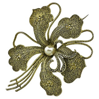 Large Flower Brooch by Theodor Fahrner, Germany, 1935 For Sale