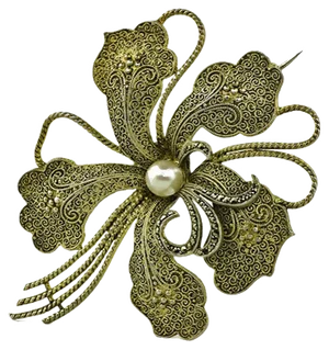 Large Flower Brooch by Theodor Fahrner, Germany, 1935