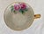 Vintage Ucagco Ceramics Japan Porcelain Teacup and Saucer Set Cobalt Blue Pink Rose Lusterware Pierced Scalloped Rim Mid-Century Excellent Condition For Sale In Denver - Image 6 of 13