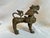 Vintage Bronze Foo Dogs on Wooden Stand - 3 Piece Set For Sale - Image 4 of 16