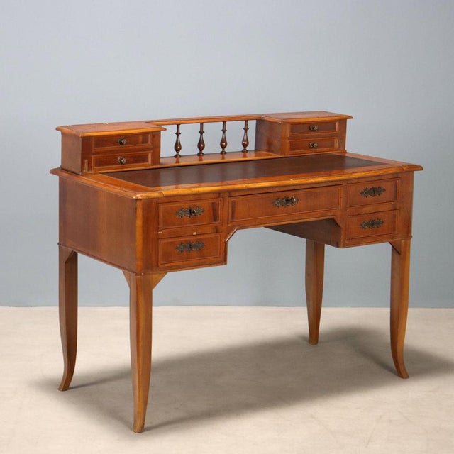 Umbertina Walnut Desk, Italy, Late 19th Century For Sale - Image 11 of 11